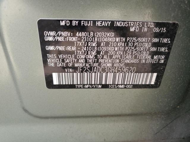 Photo 14 from auction – 2016 SUBARU FORESTER 2 with VIN JF2SJADC3GH459620