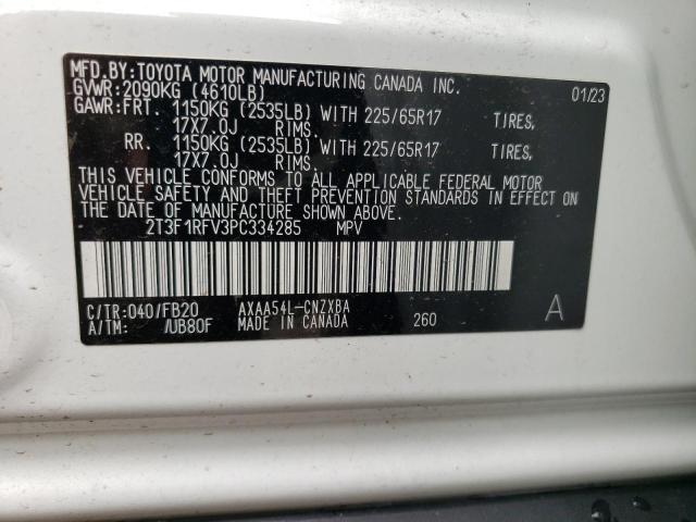 Photo 14 from auction – 2023 TOYOTA RAV4 LE with VIN 2T3F1RFV3PC334285