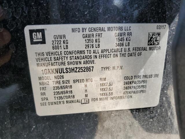 Photo 14 from auction – 2017 GMC ACADIA SLT with VIN 1GKKNULS3HZ252867