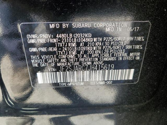 Photo 14 from auction – 2018 SUBARU FORESTER 2 with VIN JF2SJARC7JH415619