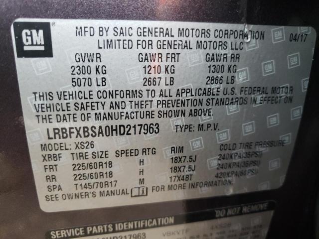 Photo 14 from auction – 2017 BUICK ENVISION P with VIN LRBFXBSA0HD217963