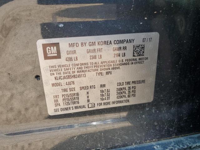Photo 14 from auction – 2017 BUICK ENCORE PRE with VIN KL4CJASB5HB249113