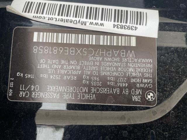 Photo 10 from auction – 2011 BMW 328 I with VIN WBAPH7C5XBE681858