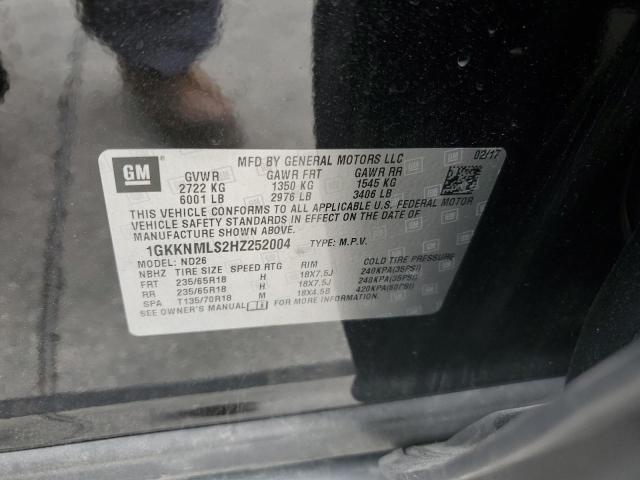 Photo 14 from auction – 2017 GMC ACADIA SLT with VIN 1GKKNMLS2HZ252004