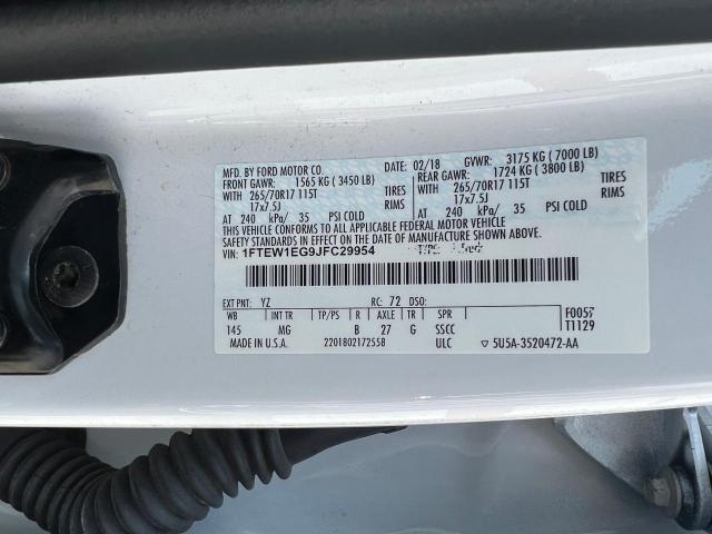 Photo 10 from auction – 2018 FORD F150 SUPER with VIN 1FTEW1EG9JFC29954