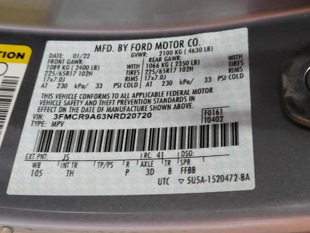 Photo 14 from auction – 2022 FORD BRONCO SPO with VIN 3FMCR9A63NRD20720