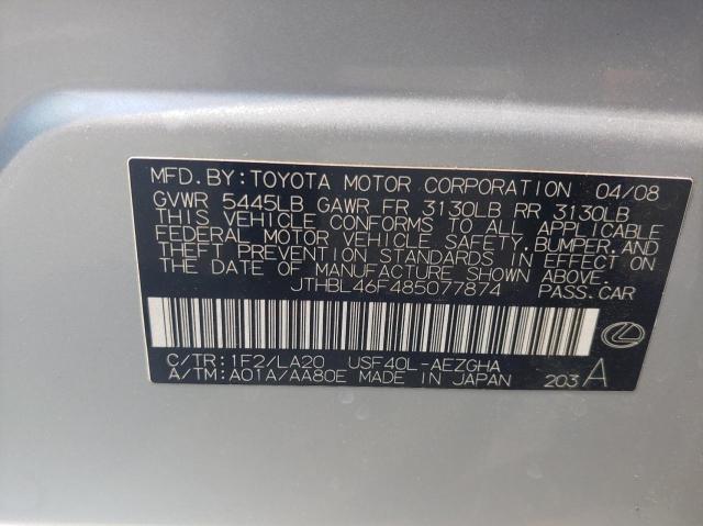 Photo 10 from auction – 2008 LEXUS LS 460 with VIN JTHBL46F485077874