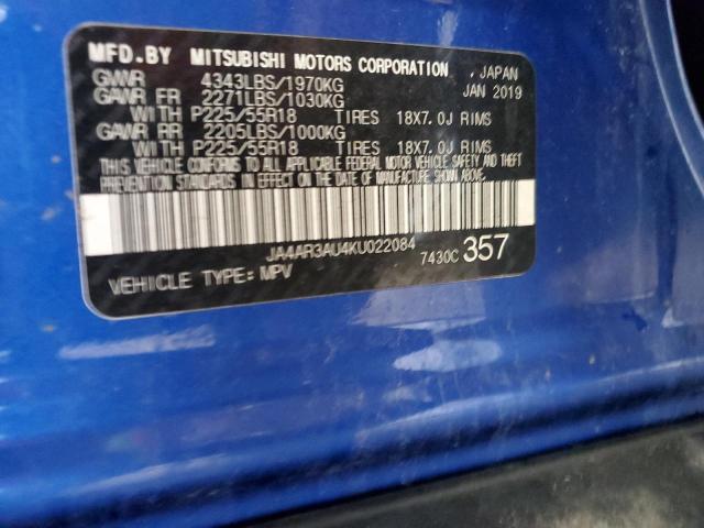Photo 14 from auction – 2019 MITSUBISHI OUTLANDER with VIN JA4AR3AU4KU022084