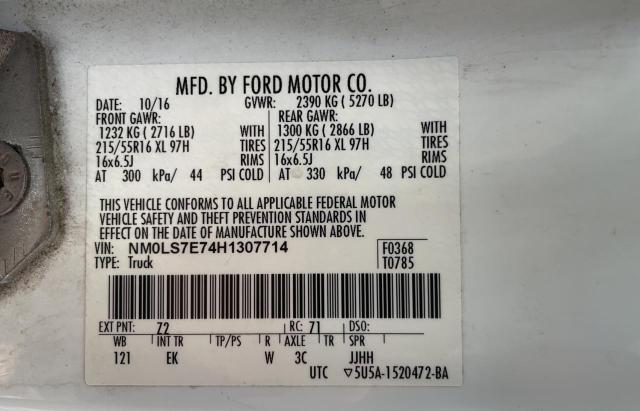 Photo 10 from auction – 2017 FORD TRANSIT CO with VIN NM0LS7E74H1307714
