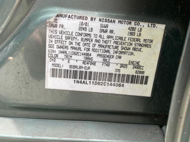 صورة رقم 10 من المزاد - 2002 NISSAN ALTIMA BAS مع VIN 1N4AL11D62C144064