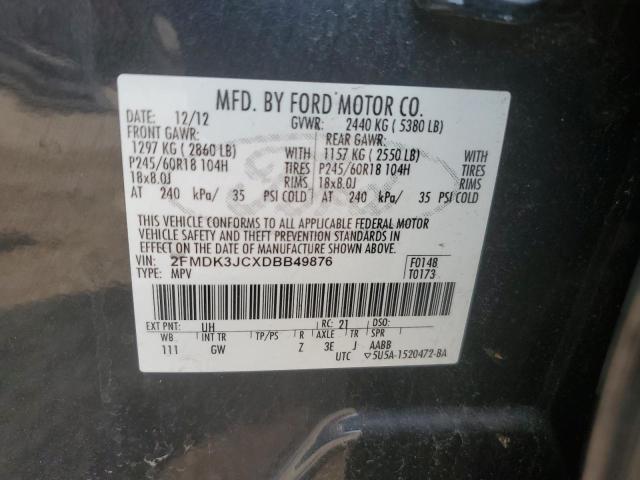 Photo 14 from auction – 2013 FORD EDGE SEL with VIN 2FMDK3JCXDBB49876