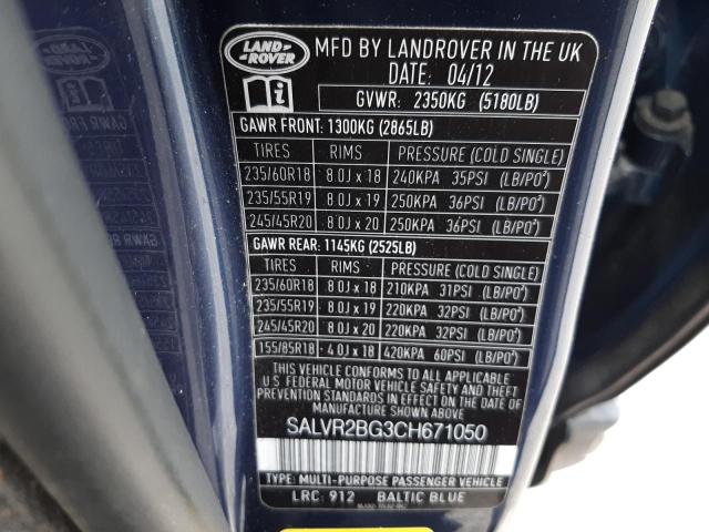 Photo 14 from auction – 2012 LAND ROVER RANGE ROVE with VIN SALVR2BG3CH671050