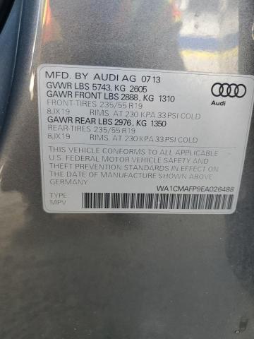 Photo 14 from auction – 2014 AUDI Q5 TDI PRE with VIN WA1CMAFP9EA026488