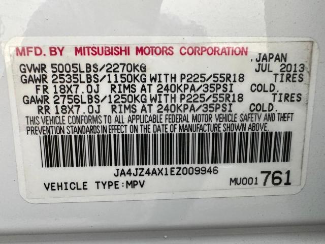 Photo 10 from auction – 2014 MITSUBISHI OUTLANDER with VIN JA4JZ4AX1EZ009946