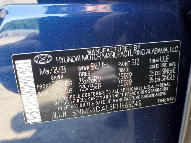 Photo 14 from auction – 2023 HYUNDAI SANTA FE L with VIN 5NMS4DAL8PH565345