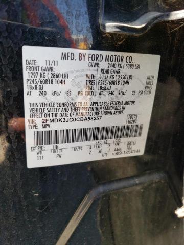 Photo 14 from auction – 2012 FORD EDGE SEL with VIN 2FMDK3JC0CBA58257
