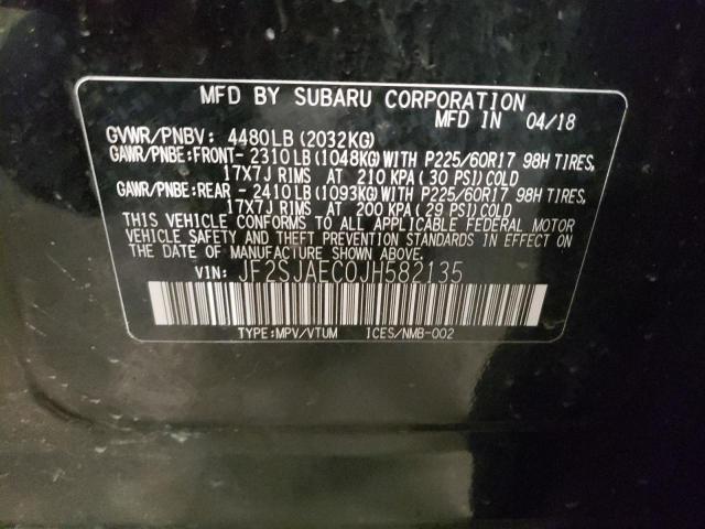 Photo 14 from auction – 2018 SUBARU FORESTER 2 with VIN JF2SJAEC0JH582135