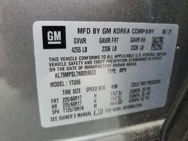 Photo 14 from auction – 2022 CHEVROLET TRAILBLAZE with VIN KL79MPSL7NB059633