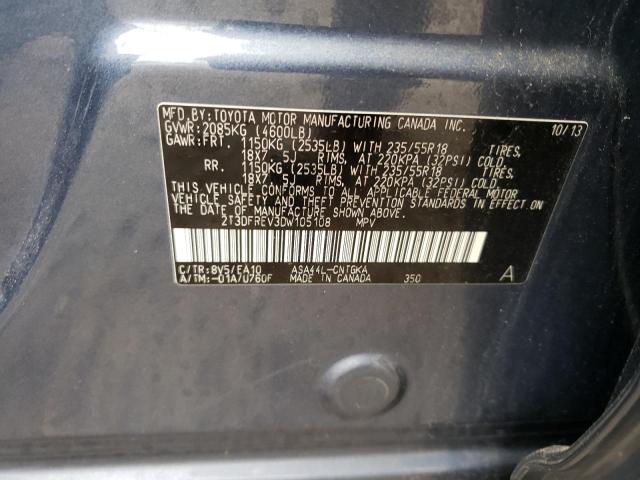 Photo 14 from auction – 2013 TOYOTA RAV4 LIMIT with VIN 2T3DFREV3DW105108