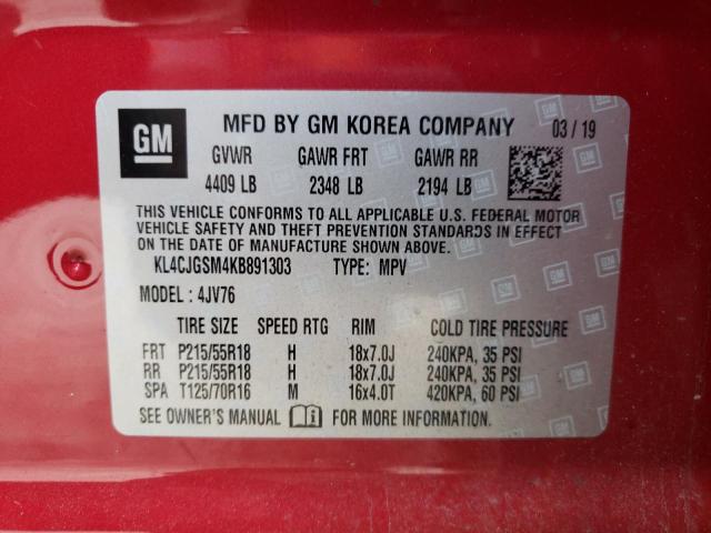 Photo 14 from auction – 2019 BUICK ENCORE ESS with VIN KL4CJGSM4KB891303