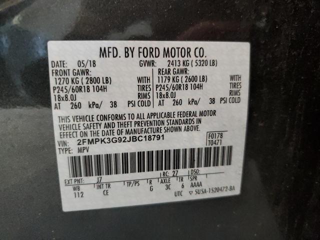 Photo 14 from auction – 2018 FORD EDGE SE with VIN 2FMPK3G92JBC18791