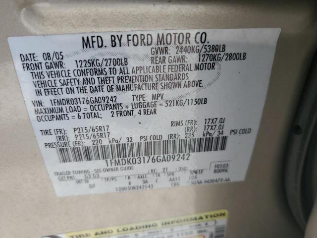 Photo 14 from auction – 2006 FORD FREESTYLE with VIN 1FMDK03176GA09242