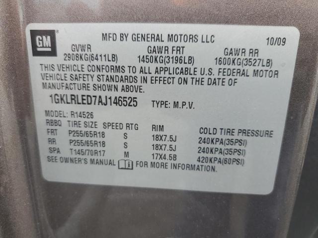 Photo 14 from auction – 2010 GMC ACADIA SLE with VIN 1GKLRLED7AJ146525