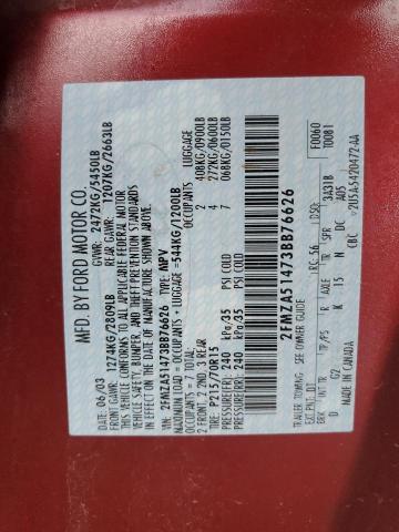Photo 14 from auction – 2003 FORD WINDSTAR L with VIN 2FMZA51473BB76626