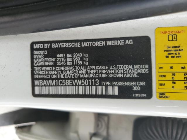 Photo 14 from auction – 2014 BMW X1 SDRIVE2 with VIN WBAVM1C58EVW50113