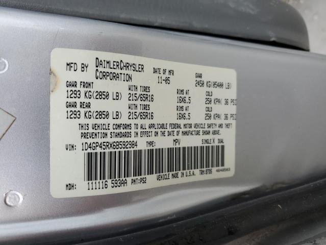 Photo 14 from auction – 2006 DODGE CARAVAN SX with VIN 1D4GP45RX6B592984