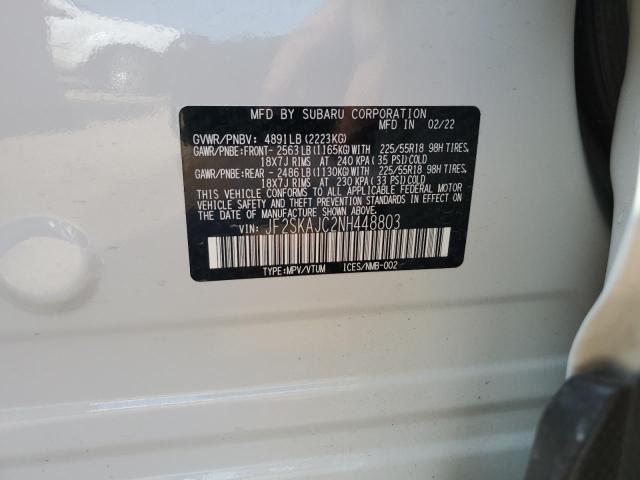 Photo 14 from auction – 2022 SUBARU FORESTER S with VIN JF2SKAJC2NH448803