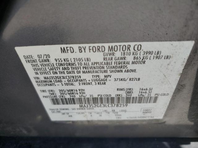 Photo 14 from auction – 2020 FORD ECOSPORT S with VIN MAJ3S2GE3LC378259