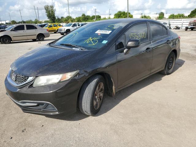 Photo 1 from auction – 2013 HONDA CIVIC LX with VIN 19XFB2F57DE057313