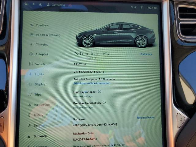 Photo 9 from auction – 2015 TESLA MODEL S with VIN 5YJSA1E19FF102713
