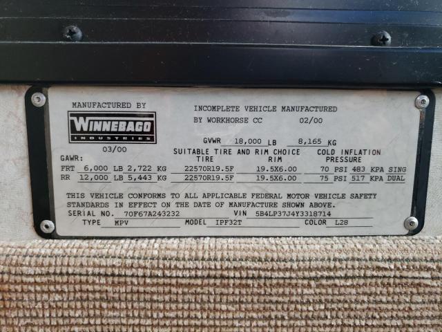 Photo 10 from auction – 2000 IIEN SUNRISE with VIN 5B4LP37J4Y3318714