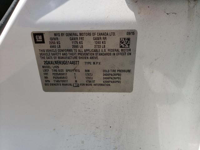 Photo 14 from auction – 2016 GMC TERRAIN SL with VIN 2GKALNEK9G6144977
