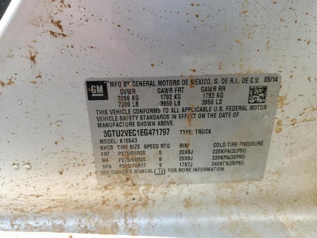 Photo 14 from auction – 2014 GMC SIERRA K15 with VIN 3GTU2VEC1EG471797