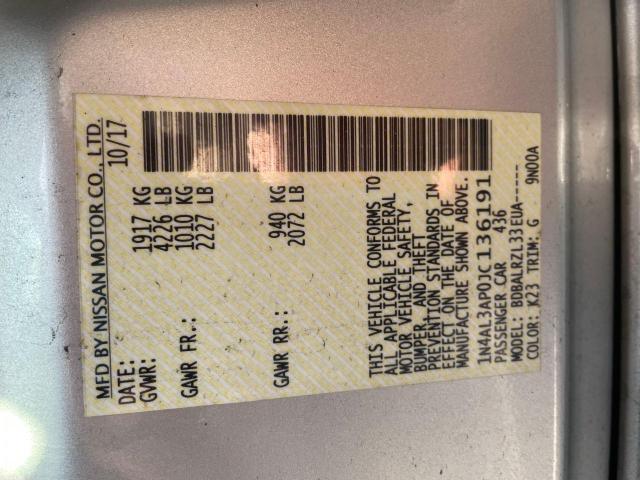 Photo 10 from auction – 2018 NISSAN ALTIMA 2.5 with VIN 1N4AL3AP0JC136191
