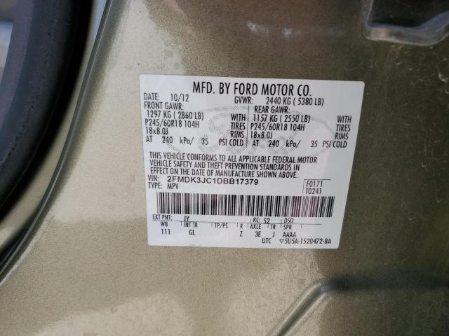 Photo 14 from auction – 2013 FORD EDGE SEL with VIN 2FMDK3JC1DBB17379