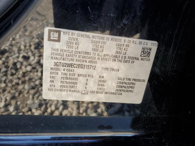 Photo 14 from auction – 2014 GMC SIERRA K15 with VIN 3GTU2WEC2EG315712