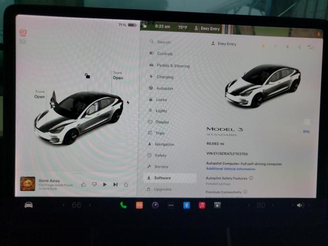 Photo 9 from auction – 2020 TESLA MODEL 3 with VIN 5YJ3E1EA7LF703705