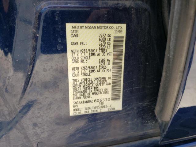 Photo 14 from auction – 2010 NISSAN PATHFINDER with VIN 5N1AR1NN0AC606530