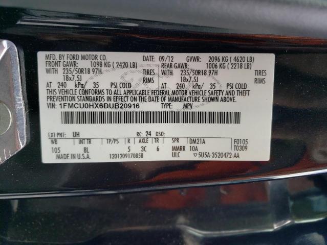 Photo 14 from auction – 2013 FORD ESCAPE SEL with VIN 1FMCU0HX6DUB20916