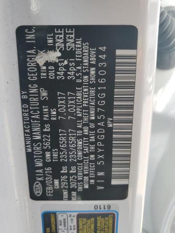 Photo 14 from auction – 2016 KIA SORENTO LX with VIN 5XYPGDA57GG160344