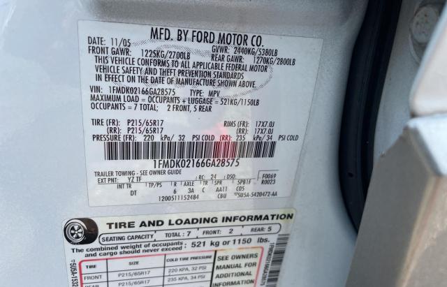 Photo 10 from auction – 2006 FORD FREESTYLE with VIN 1FMDK02166GA28575