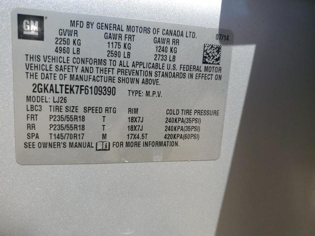 Photo 14 from auction – 2015 GMC TERRAIN SL with VIN 2GKALTEK7F6109390