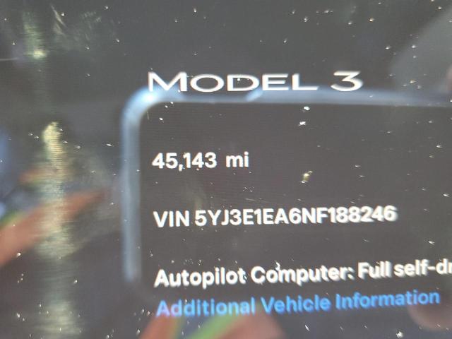 Снимка 9 от търг – 2022 TESLA MODEL 3 с VIN 5YJ3E1EA6NF188246