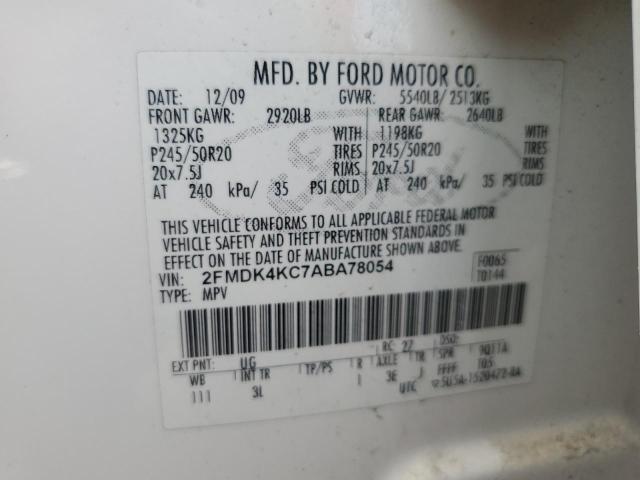 Photo 14 from auction – 2010 FORD EDGE LIMIT with VIN 2FMDK4KC7ABA78054
