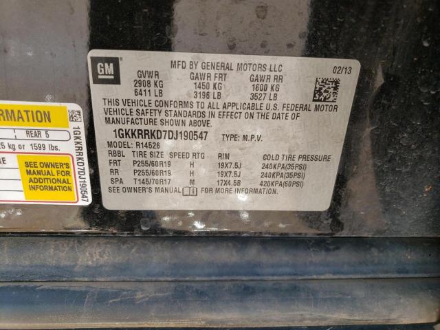 Photo 14 from auction – 2013 GMC ACADIA SLT with VIN 1GKKRRKD7DJ190547
