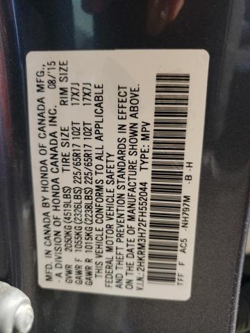 Photo 14 from auction – 2015 HONDA CR-V EXL with VIN 2HKRM3H72FH552044